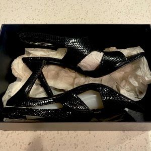 Tahari Heels - Black Snakeskin